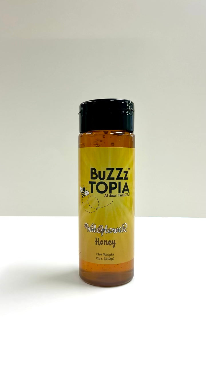 BuZZzTOPIA® Wildflower Honey  12OZ FLIP